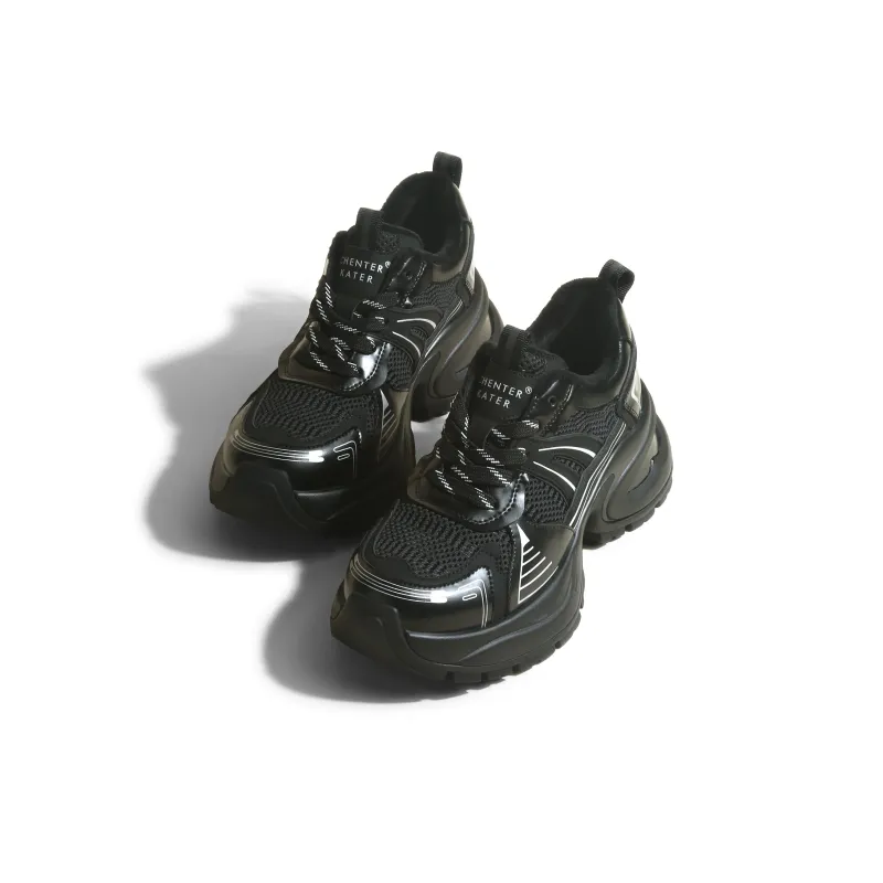 CHENTER KATER Lightweight Height Increasing Warm Low Top Chunky Sneakers Women's-5
