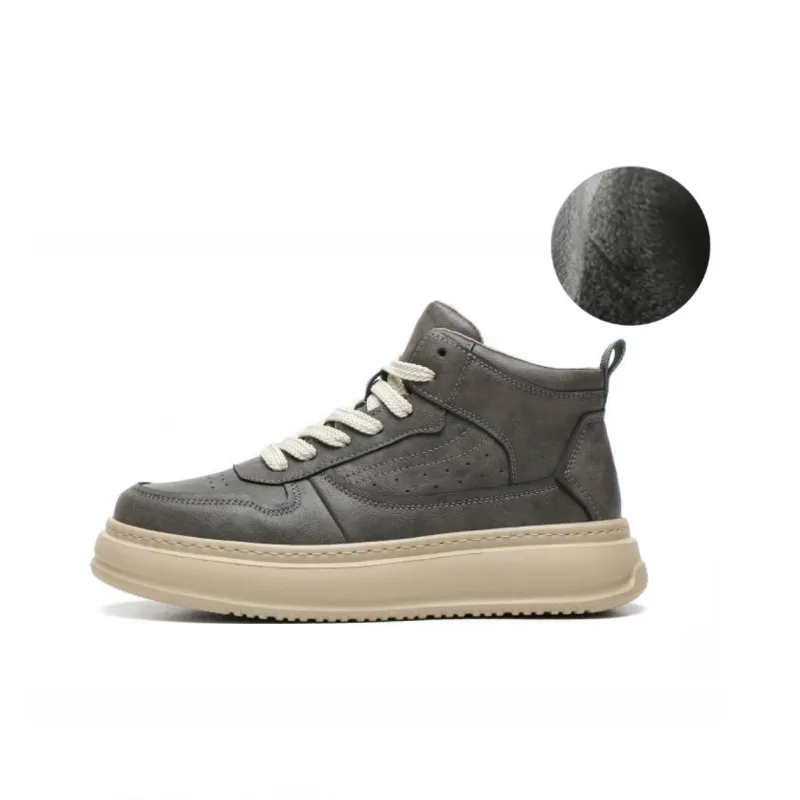 Meixi Warm Mid Top Skateboard Shoes Men's-17