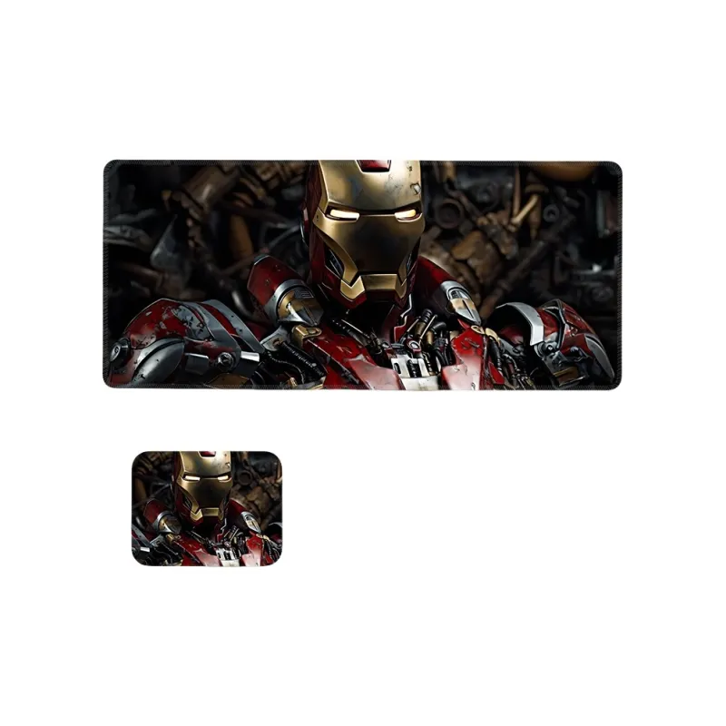 SHIBADU Rubber Pad Iron Man Extra Large Esports Table Pad For Computer And Laptop Mouse Pads-14
