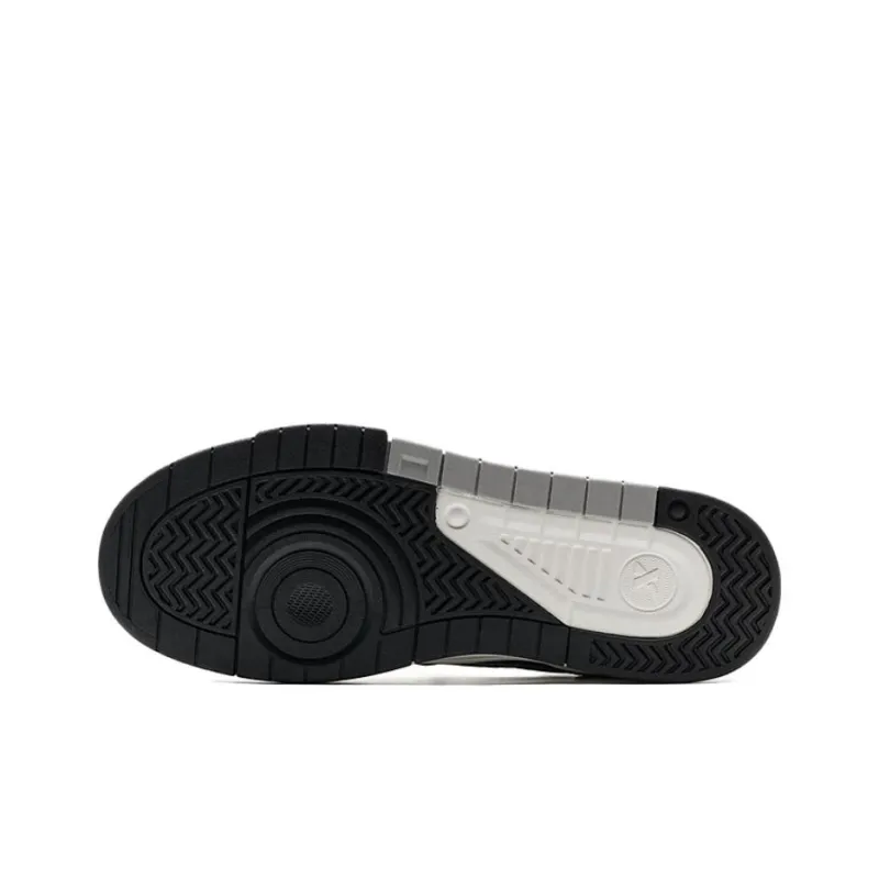 XTEP New Light Anti Slip Wear Resistant Low Top Skateboard Shoes Men's Black White-3