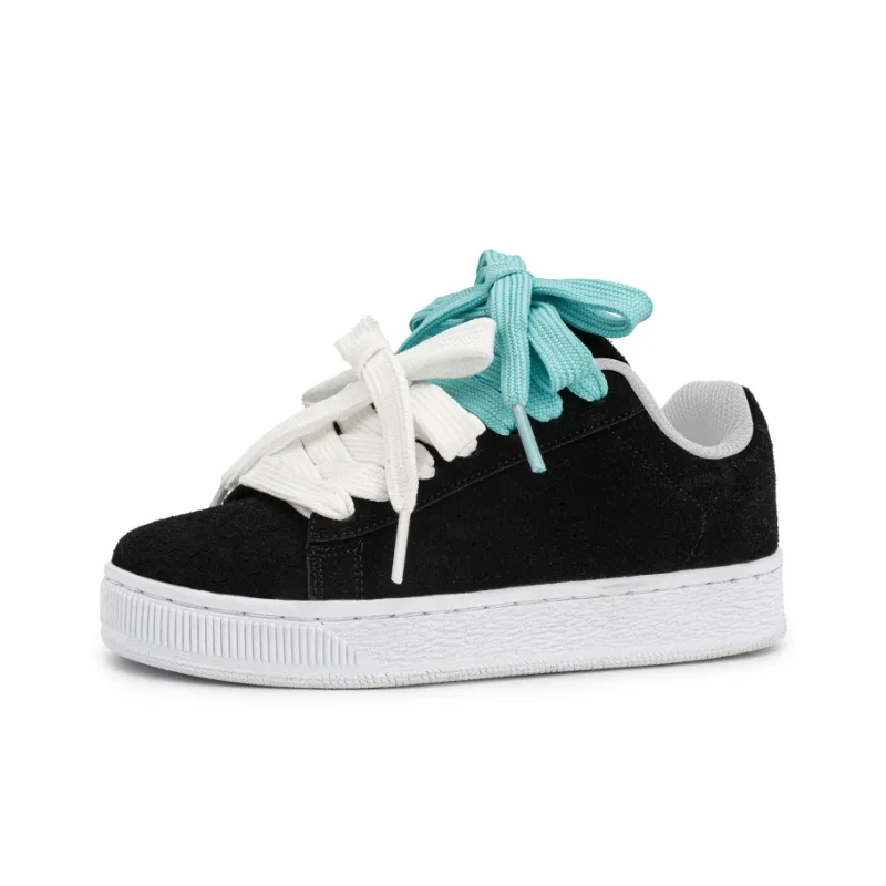 Medd Puffy Shoes Slip Resistant Height Increasing Low Top Skateboard Shoes Unisex Box-39