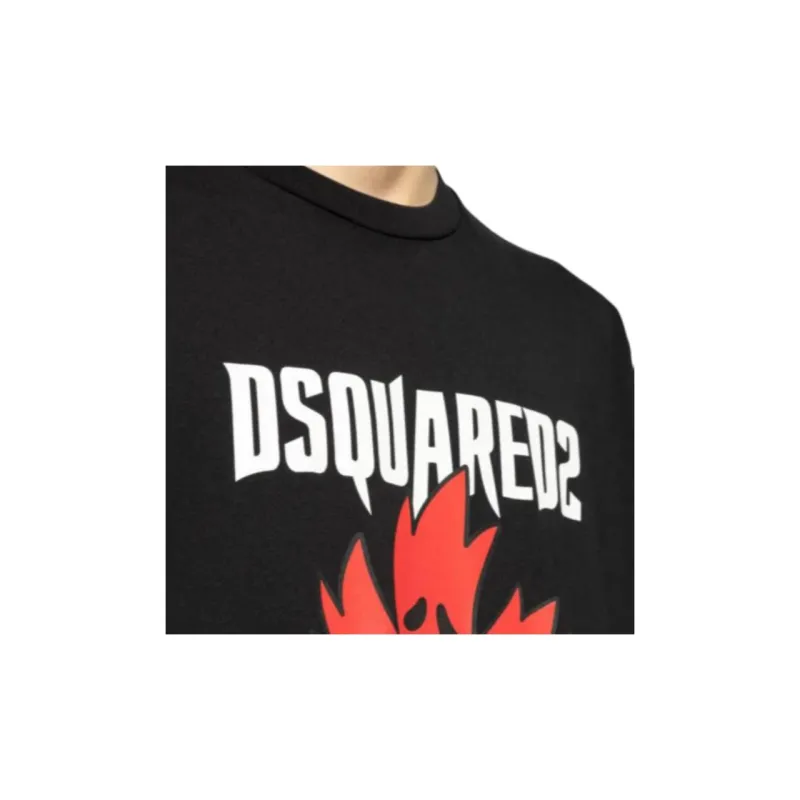 DSQUARED 2 Logo Printed Crewneck T Shirt-3