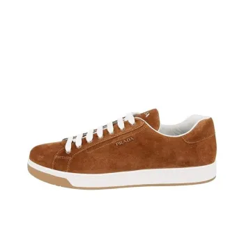 PRADA Low Top Skateboard Shoes Men's Brown