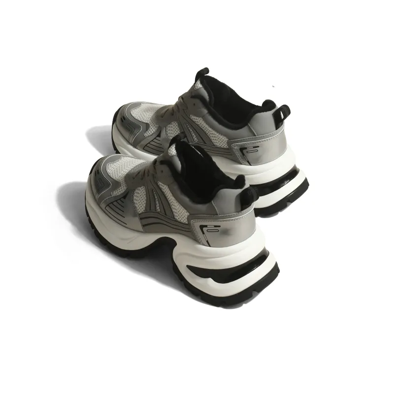 CHENTER KATER Lightweight Height Increasing Warm Low Top Chunky Sneakers Women's-3