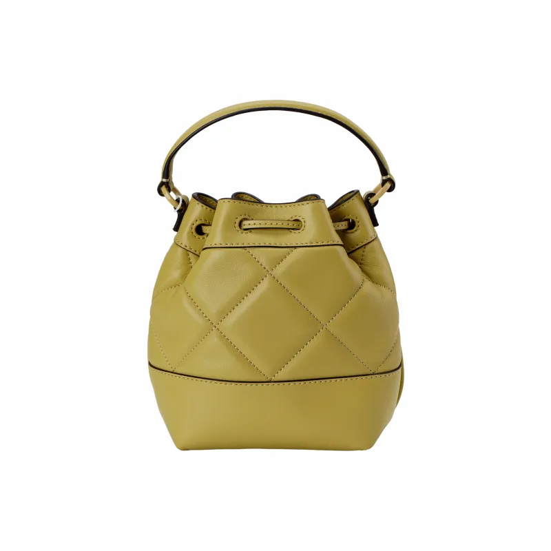 TORY BURCH TB Willa Leather Bucket Bags Shoulder Bag Crossbody Bag Handbag Mini Women's Yellow-2