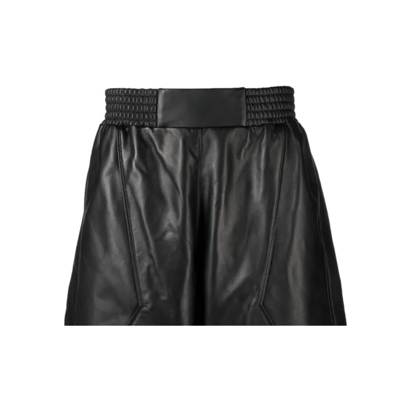 BALMAIN Knee-Length Leather Shorts-5