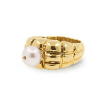 WEILAMANNI Brass Gold-Plated Rings Women's Gold
