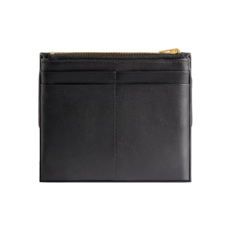 Balenciaga Rodeo Smooth Calf Leather Card Holder Large Size Women's Black-1