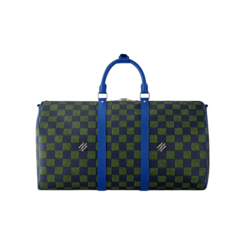 LOUIS VUITTON Keepall Bandouliere 50 Damier Heritage Blue Green-2