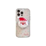 Glitter Red Polka Dot Stars with Christmas Hats Stands