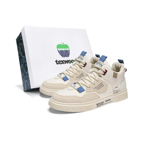 TEXWOOD Wrapping Anti Slip Shock Absorbing And Wear Resistant Mid Top Skateboard Shoes Men's