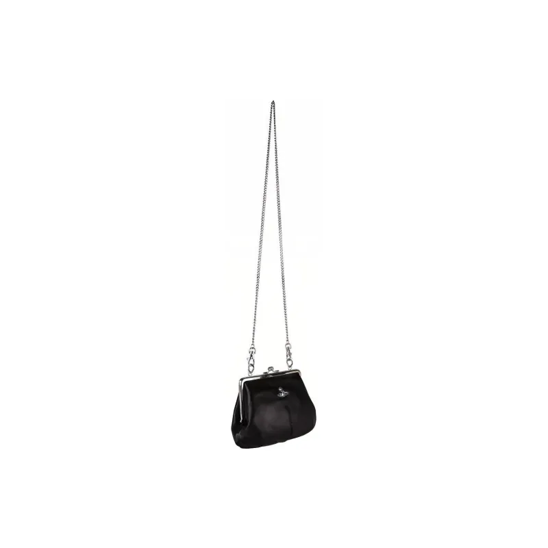Vivienne Westwood Cow Leather Crossbody Bag Shoulder Bag Women's Black-2