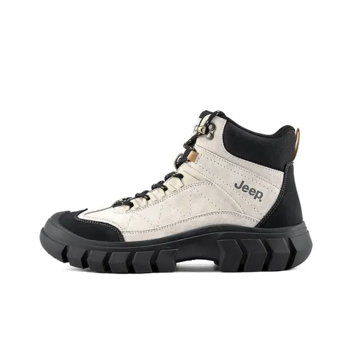Jeep Work Boots Men High Top Sand/Khaki