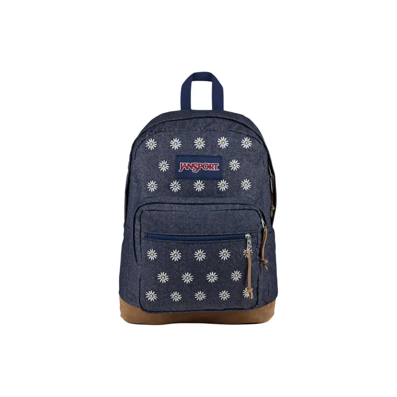 JanSport Nylon Backpack Unisex Dark Blue-0