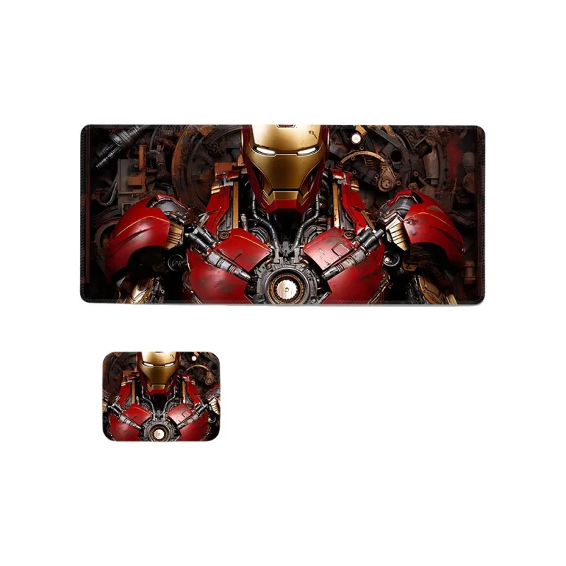 SHIBADU Rubber Pad Iron Man Extra Large Esports Table Pad For Computer And Laptop Mouse Pads-16