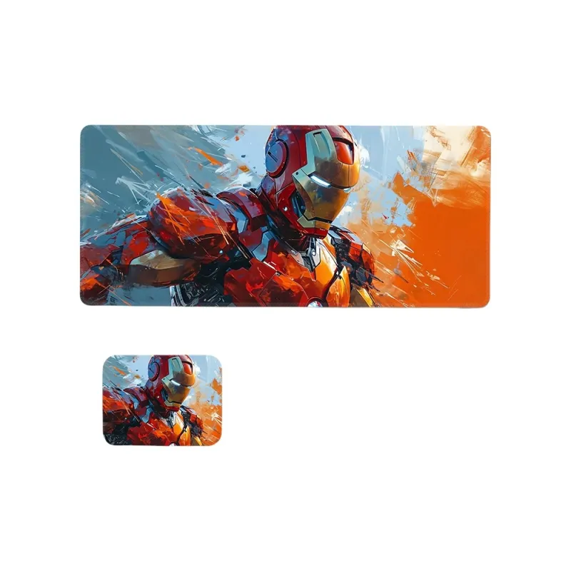 SHIBADU Rubber Pad Iron Man Extra Large Esports Table Pad For Computer And Laptop Mouse Pads-8