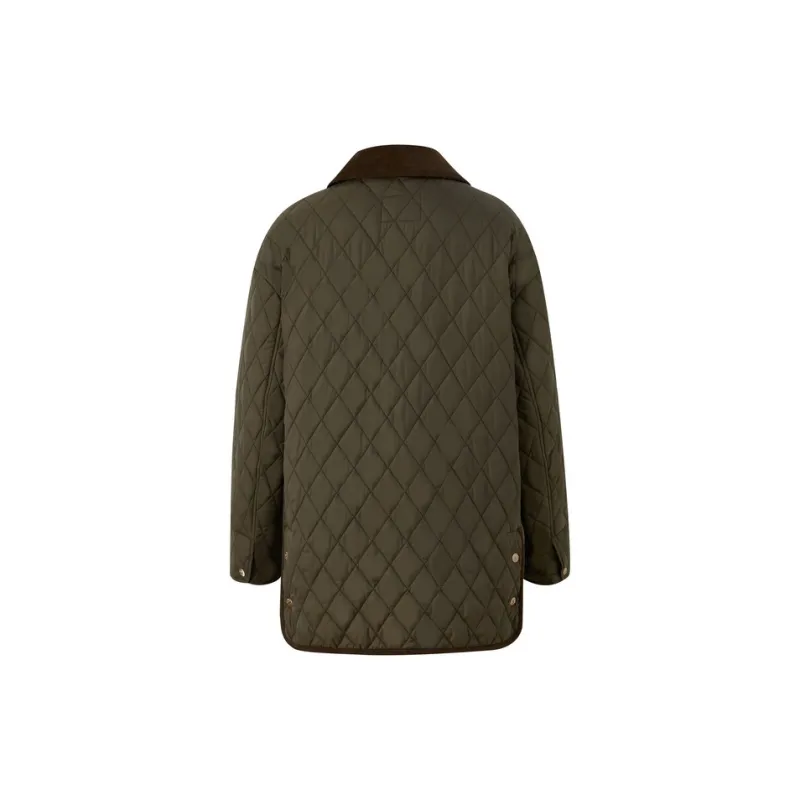 E.land Puffer Jacket Women's Army Green-1