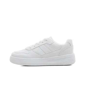 RENBEN White Sneakers For Women's Warm And Wear Resistant Low Top Skateboard Shoes Women's White