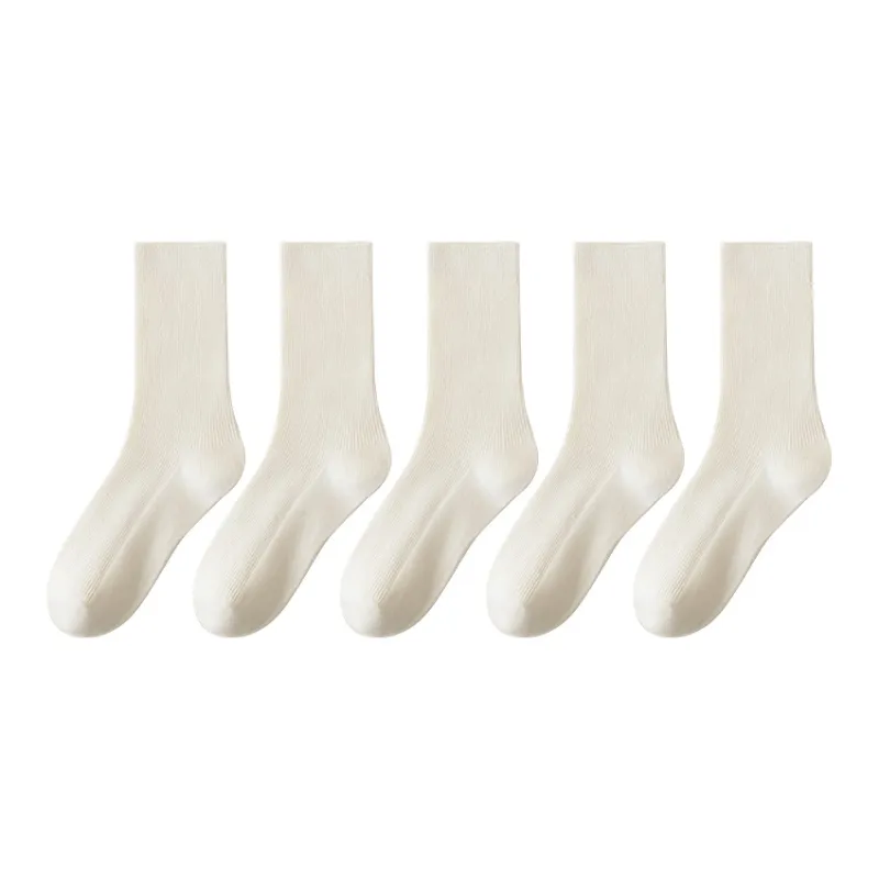 Lan Miao Mid Calf Socks Women's 5 Pack-0