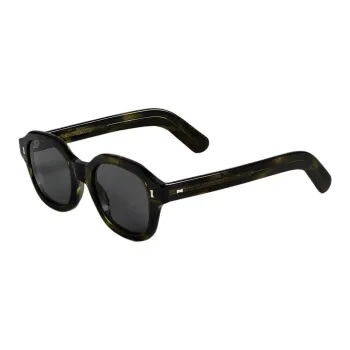 MR P Acetate OBE Steel Needle Oval Sunglasses Unisex Green