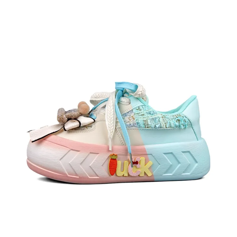N6N8 Slip Resistant Cushioning Wear Resistant Lightweight Low Top Skateboard Shoes Women's-8