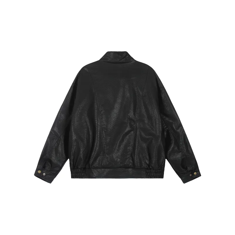 WLNEXT Leather Jacket Unisex Black-1
