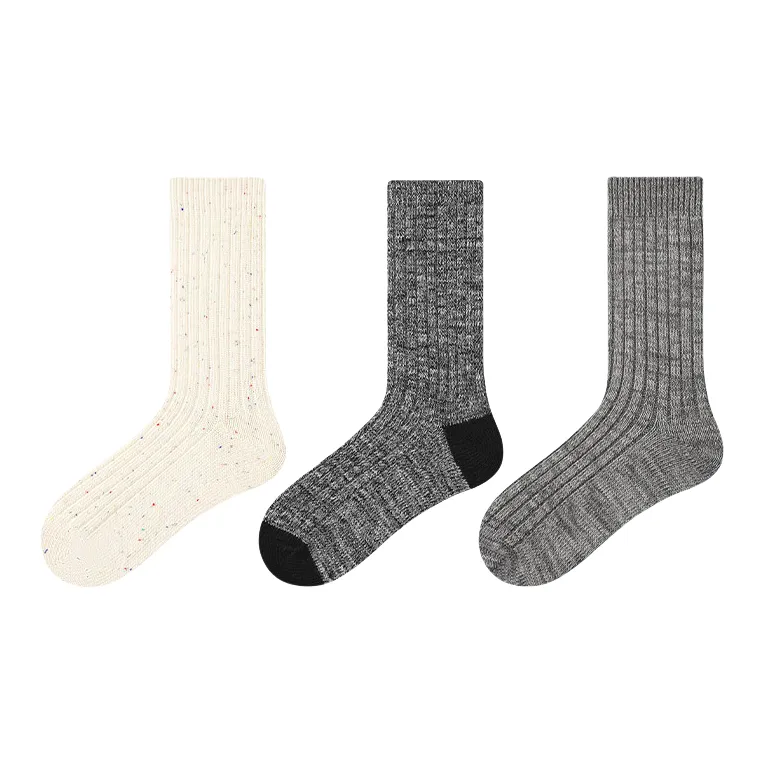 Vine Color Mid Calf Socks Unisex 3 Pack-4