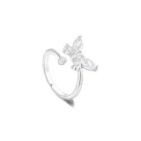 Sterling Silver Butterfly Dancing Women's Ring
