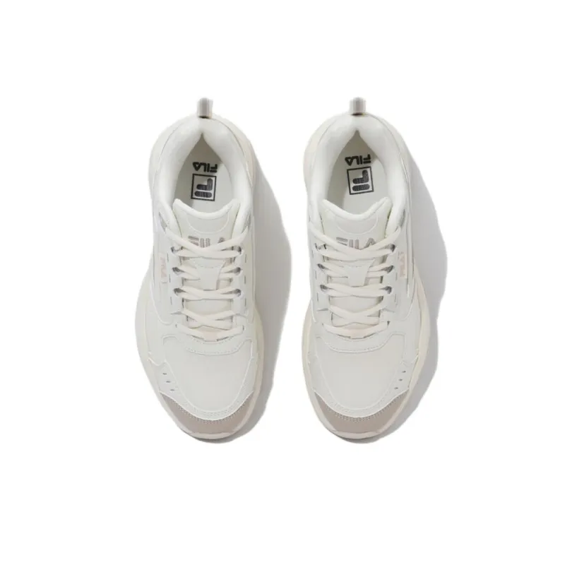 FILA Wood Block Anti Slip Wear Resistant Low Top Casual Shoes Unisex Beige-3