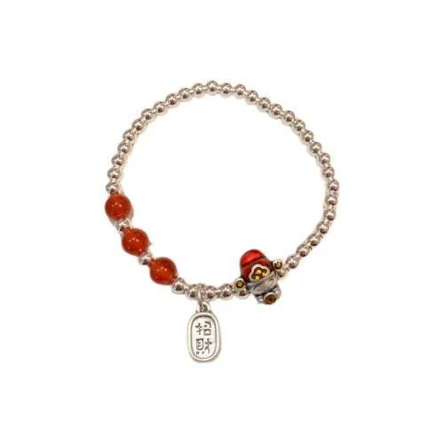 Kim Heng Hee S999 Fine Silver New Chinese Style Zodiac Year Wristband With Zhao Cai Jin Bao Design Unisex