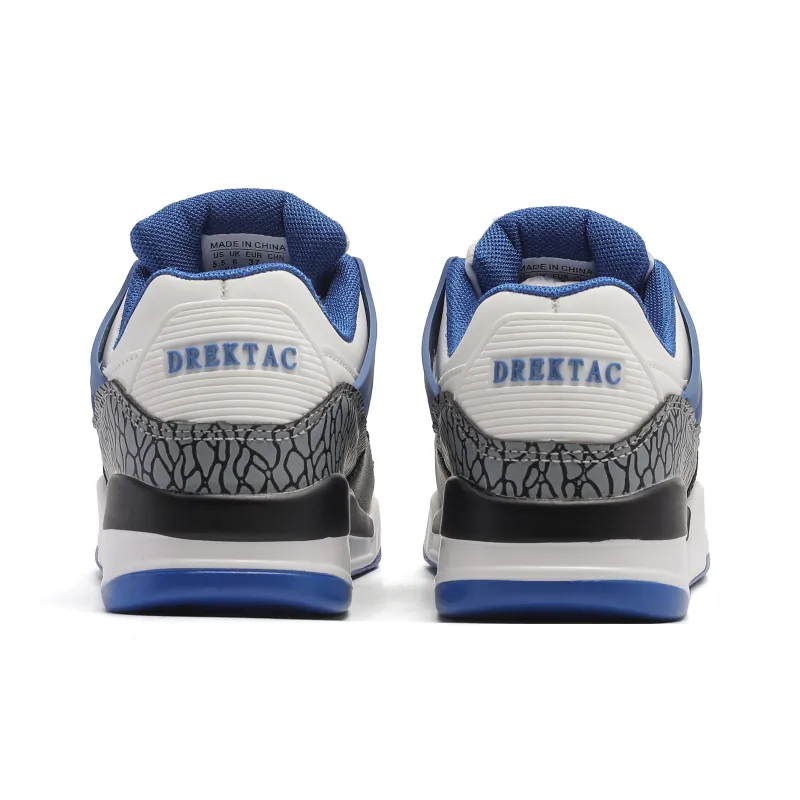 LIANGHUO Slip-Resistant Cushioning Lightweight Height Increasing Low-Top Skateboard Shoes Unisex White Black Blue-2