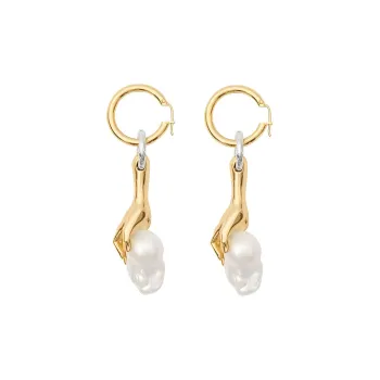 Burberry Bronze Palladium Plated Earrings Women's Gold