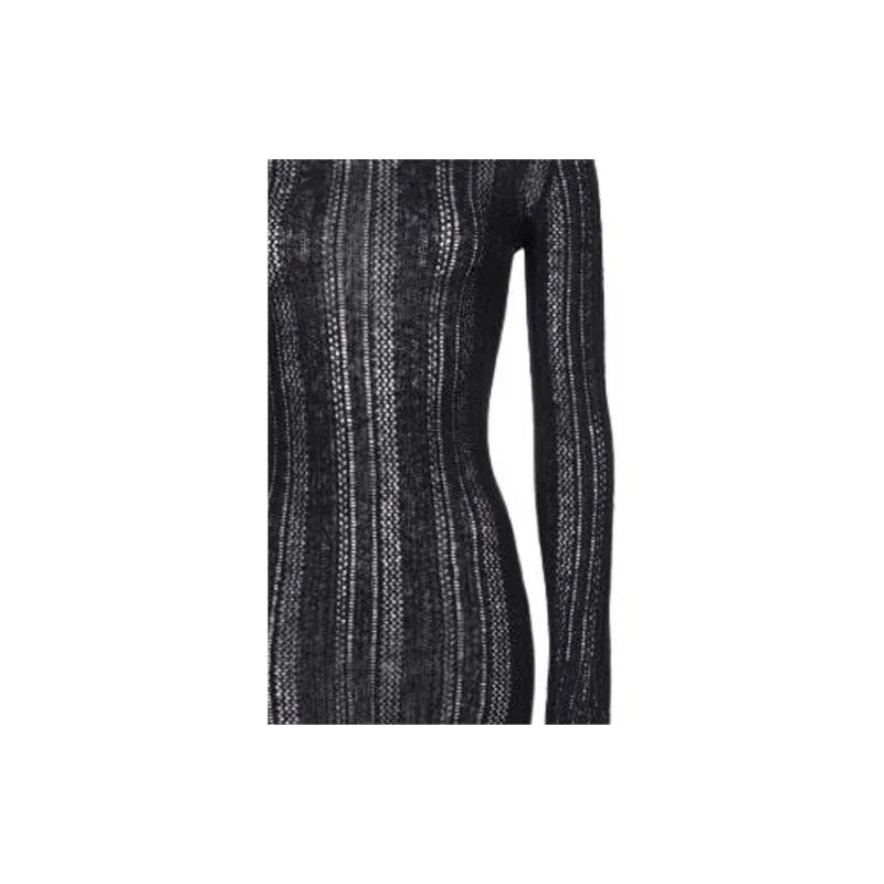 PINKO Long Sleeved Dress Women's Pure Black-7