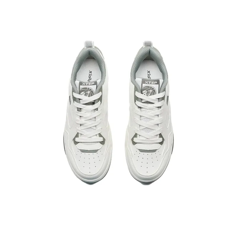 XTEP New Light Anti Slip And Wear Resistant Coverage Low Top Skateboard Shoes Men's White Green-3