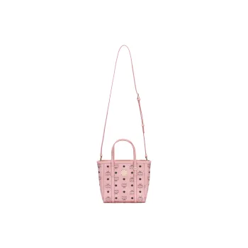 MCM Toni Visetos Nappa Leather Tote Bag Shopping Bag Shoulder Bag Crossbody Bag Handbag Mini Women's Peachy Pink
