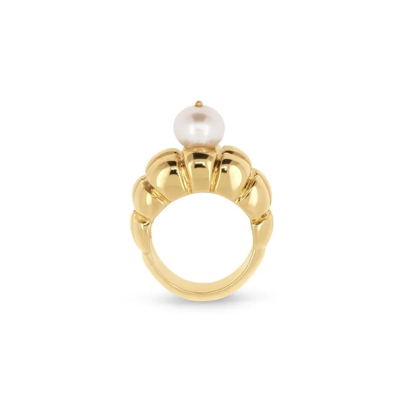 WEILAMANNI Brass Gold-Plated Rings Women's Gold-1