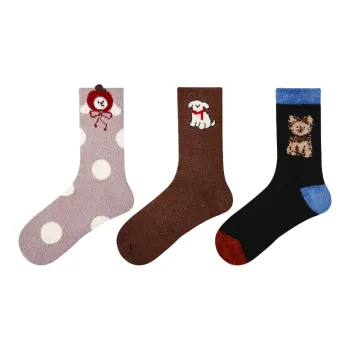 Vine Color Mid Calf Socks Unisex 3 Pack