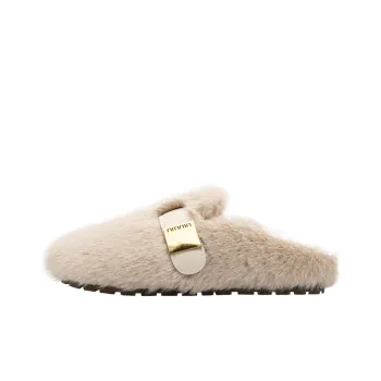 Fire Flying Fish Abrasion Resistant Slip Resistant Wrap toe Slippers Women's Beige