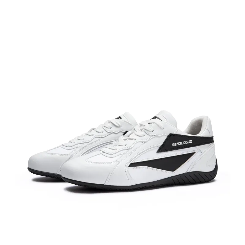 SENGUOGUO Shock Absorbers With Slip Resistant And Abrasion Resistant Properties Low Top Casual Shoes Unisex White-1