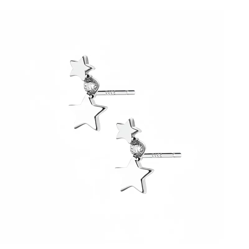 EAR PARTNER 999 Fine Silver Stud Earrings Women's-2