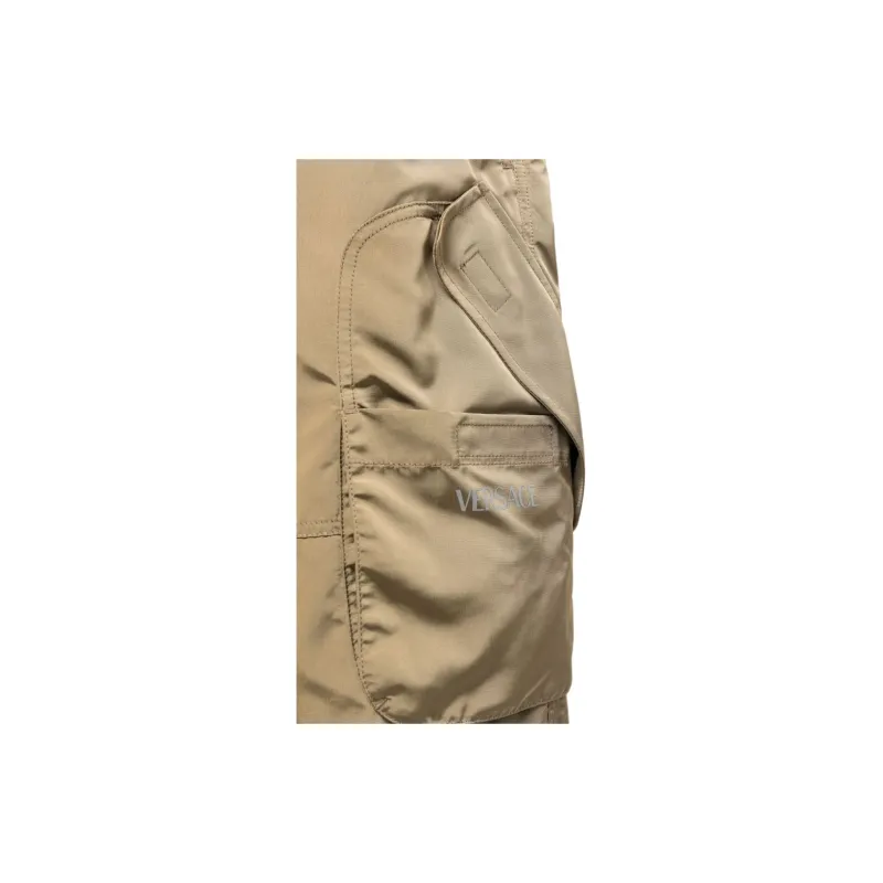 VERSACE Logo Printed Drawstring Shorts-1