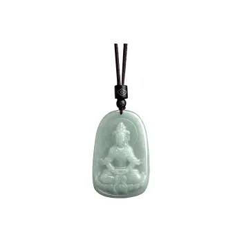 Royal Dragon Mirror Glutinous Jade Necklaces Unisex