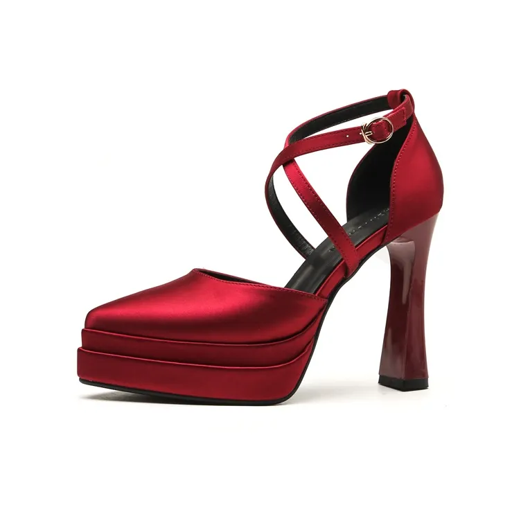 KATHRYN WILSON Chunky Heel High Heels 11cm Women's-12