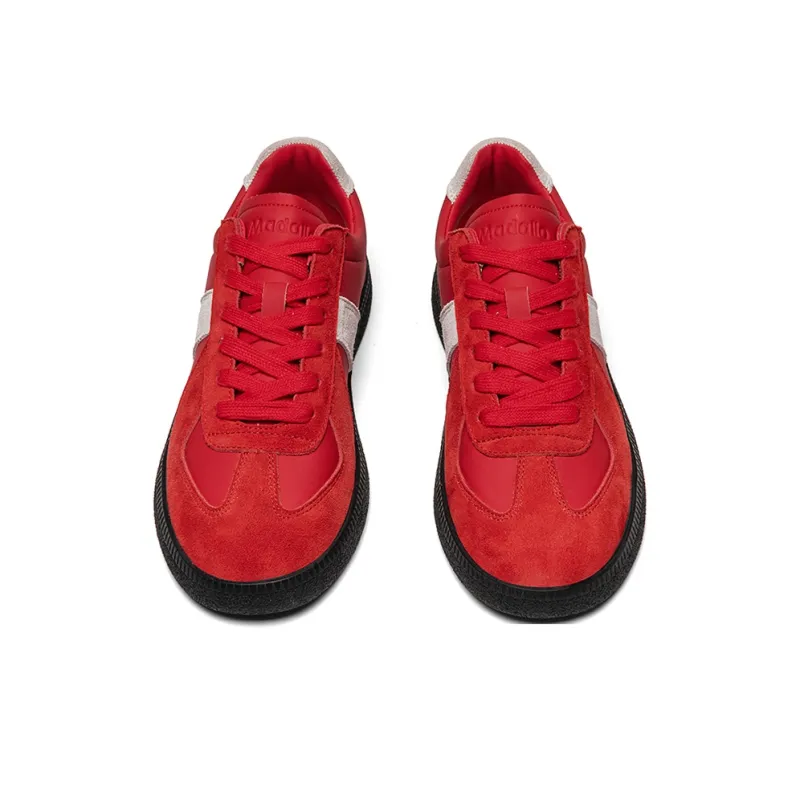 MADALLO Cloud Walk Collection Skateboard Shoes Men Low Top Red/Gray-4