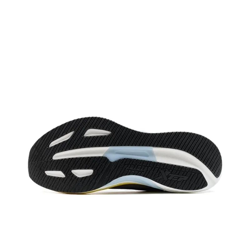 XTEP Anti Slip Wear Resistant Low Top Casual Running Shoes Men's Black Blue Yellow-4