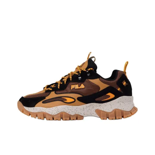 FILA Ray Tracer Tr 2 Anti-Slip Wear-Resistant Low-Top Casual Shoes Men's Brown/Black/Orange