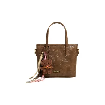 AILUXI Synthetic Leather Tote Crossbody Handbag Women's Cocoa Brown