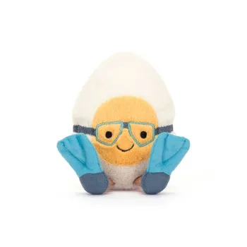 JELLYCAT Fun Food Collection Submerged Egg Boiling Dolls Plush Doll 14cm Height