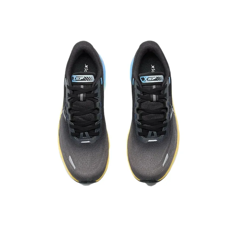 XTEP Anti Slip Wear Resistant Low Top Casual Running Shoes Men's Black Blue Yellow-3