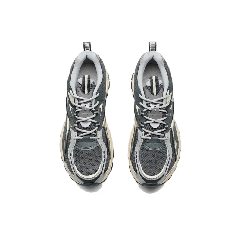 XTEP Anti Slip Wear Resistant Low Top Outdoor Shoes Men's Gray Black-3